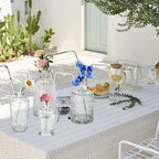 24PCS Clear Glass Bud Vases Set,Small Flower Arrangement Vase,Vintage Crystal Glass Design,Wedding,Party Decoration,Home Flower Arrangement (24) - Image 3