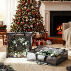 6 Pcs Christmas Wreath Storage Container 26 x 26 x 8.7 Inch Bags, Gray - Image 4