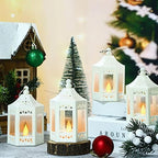 Hortsun 20 Pcs Mini Vintage Lanterns Decorative with LED Candle,White - Image 4