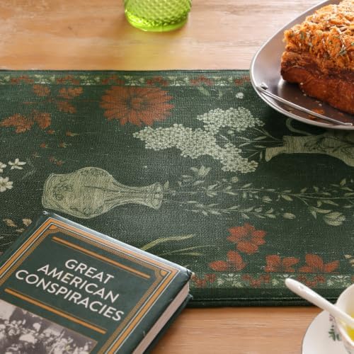 ISAENNE Designer French Linen Extra Long Table Runner,118"x12"-Nocturne - Image 6