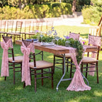 Newwiee 10 Pcs Lace Table Runner Floral, 31.5''x120'', Rose Pink - Image 6