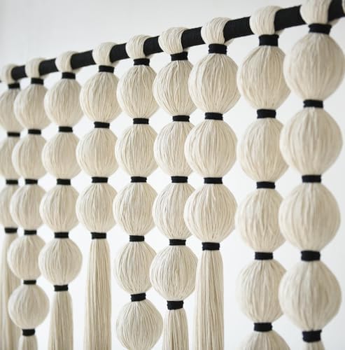 IOWER Large Macrame Wall Hanging Macrame Wall Decor Sphericity Cotton Textile Wall Hanging Boho Wall Decor Art Fiber Yarn Art Handmade 39" Wx39 L - Image 6