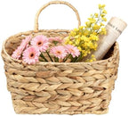 Hanging Wall Basket Handwoven Wicker Basket, Natural Water Hyacinth by Kultilanda