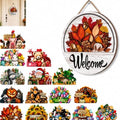 16 Pcs Interchangeable Welcome Sign, Magnetic Icon Replacement in Seconds for Spring, Summer, Fall, Winter & Various Holidays, Thoughtful Gift for Family, Friends & New Homeowners by Unknown
