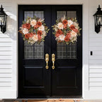 24in Fall Wreaths for Front Door Artificial Autumn Wreath - Image 2