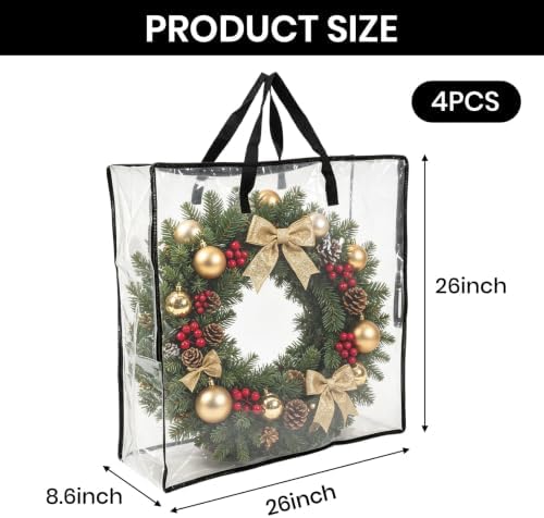 26 Inch Wreath Storage Bag, Wreath Storage Container for 24 to 30 Inch - Image 5