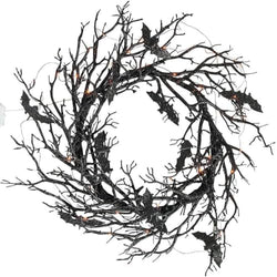 Fun Express 26" Light Up Black Bat Wreath by FunExpress