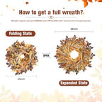 Agusbagli 28" Fall Wreath for Front Door with Eucalyptus & Cimicifuga - Image 4