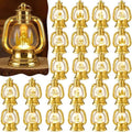 ROCEEI 24 Pcs Ramadan Eid Lantern Mini Gold Lanterns Decorative with LED Candles Small Eid Mubarak Decor Vintage Hanging Lantern Lights for Home Table Centerpiece Party Gift by ROCEEI