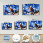 Ship Next Day – Patriotic Canvas Wall Art, American Eagle Pictures, Americana Canvas Prints, Framed Wall Decor, Rustic Farmhouse Living Room Artwork, Large Canvas Prints Made in USA - Image 6