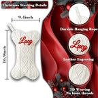 Personalized Dog Christmas Stockings 9 Pack, Custom Name Knitted Christmas Stockings, 16.9” Large Xmas Stocking for Dogs Cats Pets, Bone Shape Fireplace Hanging Holiday Xmas Party Decoration - Image 4