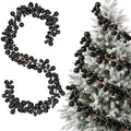 12ft Black Christmas Ball Garland Ornaments, Gothic Christmas Trees Garland by LFUTARI