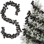 12ft Black Christmas Ball Garland Ornaments, Gothic Christmas Trees Garland by LFUTARI