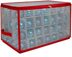 Northlight 20.5" Transparent Zip Up Christmas Storage Box- Holds 112 Ornaments - Image 2