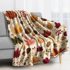 Fall Throw Blanket, Maple Leaf Pine Cone Fleece Blanket for Couch Bed Sofa, Autumn Blankets and Throws, Decor & Gifts, Super Soft Plush Flannel Blanket, 50x70 - Image 2