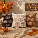 DFXSZ Fall Pillow Covers 26x26 Rust Pumpkin Plush Autumn Home Decor 093B26 - Image 2