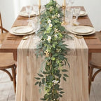 2-Pack 6 Ft Artificial Eucalyptus Garlands for Mantel Decor by Karoro