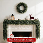 15FT Christmas Cedar Garlands Realistic, Real Touch Winter Xmas Garland, Christmas Decorations Indoor Outdoor, Artificial Holiday Decor Faux Greenery for Mantle, Fireplace, Table - Image 4
