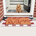 Tinideya 2 Pcs Christmas Layered Doormat Set for Front Porch Decor - Image 4