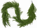 4PCS 6FT Christmas Norfolk Pine Garland Real Touch for Mantle Decoration by Senjie