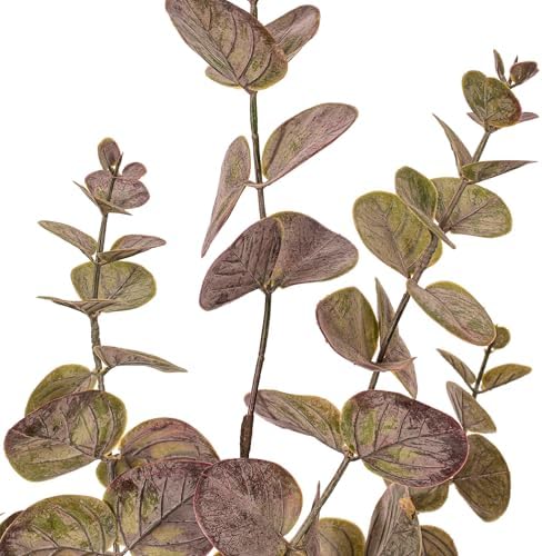 Vickerman 34" Artificial Burgundy Spiral Eucalyptus Spray. 3 Pieces in a Bag. - Image 2