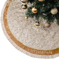 Valery Madelyn 36 Inch White Gold Christmas Tree Skirt for Tree Decorations by ValeryMadelyn