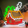 Christmas Neon Sign Christmas Village Houses Neon Sign for Wall Decor Winter House Led Signs Xmas Houses Village Neon Light Up Signs for Holiday Window Bedroom Party Home Living Room Decoration by DpaintNeonSign