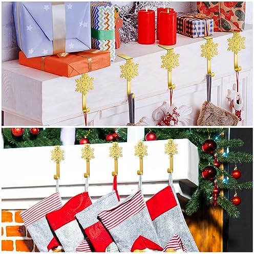 Lounsweer 12 Pcs Snowflake Christmas Stocking Holders - Image 6