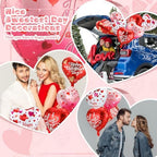 FairySandy 100 Pcs Valentine's Day Heart Foil Balloons Valentine's Day Decorations 18 Inch Valentines Love Balloon Party Decorations for Wedding Baby Shower Birthday Decor Multicolor - Image 5