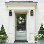 20" Artificial Wreath for Front Door Pink Magnolia Wreath Greenery for Easter Spring Housewarming Wedding Farmhouse Mantel Door Decoration - Image 4