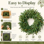 24 Inch Realistic Olive Wreath with Hand-Painted Olives - Image 3