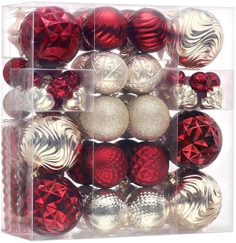 Valery Madelyn 100ct Christmas Tree Decorations Variety Ball Ornaments Set by ValeryMadelyn