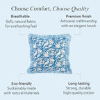 CPC Block Print Ruffle Throw Pillow Cover Blue Sapphire 24"x24", Pack of 2 - Image 2