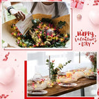 Glooglitter 6.5ft Valentine's Day Garland with String Lights Pink Red Berry Garland Battery Powered Heart Shaped Ball Fairy String Lights for Valentine's Day Party Home Table Wall Decoration - Image 6