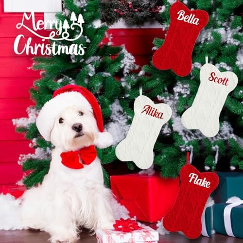 Personalized Dog Christmas Stockings,Custom Pet Stocking Embroidered Name - Image 6