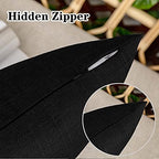 Kevin Textile Outdoor Waterproof 24”x24” Pillow Covers 2 Pack, Black - Image 3