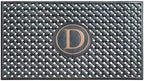 A1HC Natural Rubber Front Door Mat 24x39 inches, Monogrammed Doormat for Entryway, Heavy Duty Shoe Scraper Welcome Mat for Porch, Patio & Outside Entrance - Black by A1HomeCollectionsLLC