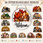 16 Pcs Interchangeable Welcome Sign for Front Door, 12 In Wood Decor - Image 4