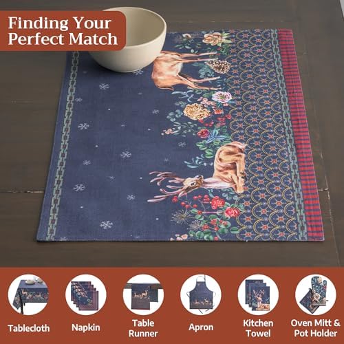 Maison d' Hermine Placemats Set of 4 Reusable 100% Cotton (13"x19") - Image 4