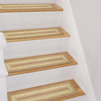 Homespice Harvest Jute Braided Stair Treads, Rect 8x28 Set of 13 by Homespice