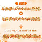 8 Pcs 6 ft Artificial Flowers Wisteria Garland, Orange - Image 4