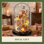 Suclain 4Pc Glass Dome Cloche with Wood Base, Black, 6.7" X 3.8" - Image 4