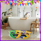 Duraaamo Mardi Gras Bathroom Rugs 32 x 20 Inch Mardi Gras Doormat Indoor Rug Outdoor Welcome Mat Non Slip Bath Mask Carpet Microfiber Absorbent Mat for Front Door Kitchen Porch Decor(Carnival Mask) - Image 5