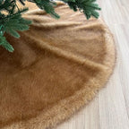 Huntsman High-Pile Faux Fur Christmas Tree Skirt with Hidden Slide Clasp Closure and Durable Microfiber Backing (Bronze, 72-Inch) - Image 6