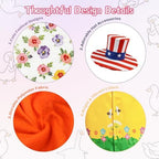 10 Set Porch Goose Outfits for 23" Lawn Goose Statue,All Seasons Goose Clothes Bundle with Valentine St Patrick Easter Spring Floral Raincoat Summer Patriotic Halloween Thanksgiving Christmas Costumes - Image 3