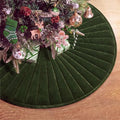 Foilswirl 36 Inch Moss Green Velvet Quilted Christmas Tree Skirt by Foilswirl