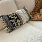 Decorative Boho-Chic Premium Pillow Cover 12x20 Handwoven Tufted Cotton Lumbar Accent Pillows, Neutral Earthly Color Throw Cushion, Farmhouse & Bohemian Home Decor (no Insert) - Image 4