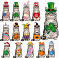 Wooden Tabletop Animal Decor Magnetic Interchangeable Seasonal (A) by Unknown
