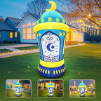 KOOY 5FT Inflatable Ramadan Lantern with Crescent Moon Blow Up Islamic Eid Decor Muslim Holiday Outdoor Decorations, LED Lighted Outdoor Ramadan Decor Yard Lawn Garden Home Party - Image 3