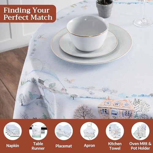 Maison d' Hermine Table Cloth Round Table Reusable 100% Cotton 63" Diameter - Image 4
